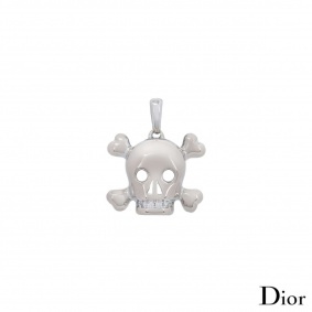 Dior White Gold Tete De Mort Skull Pendant Dior White Gold Tete De Mort Skull Pendant